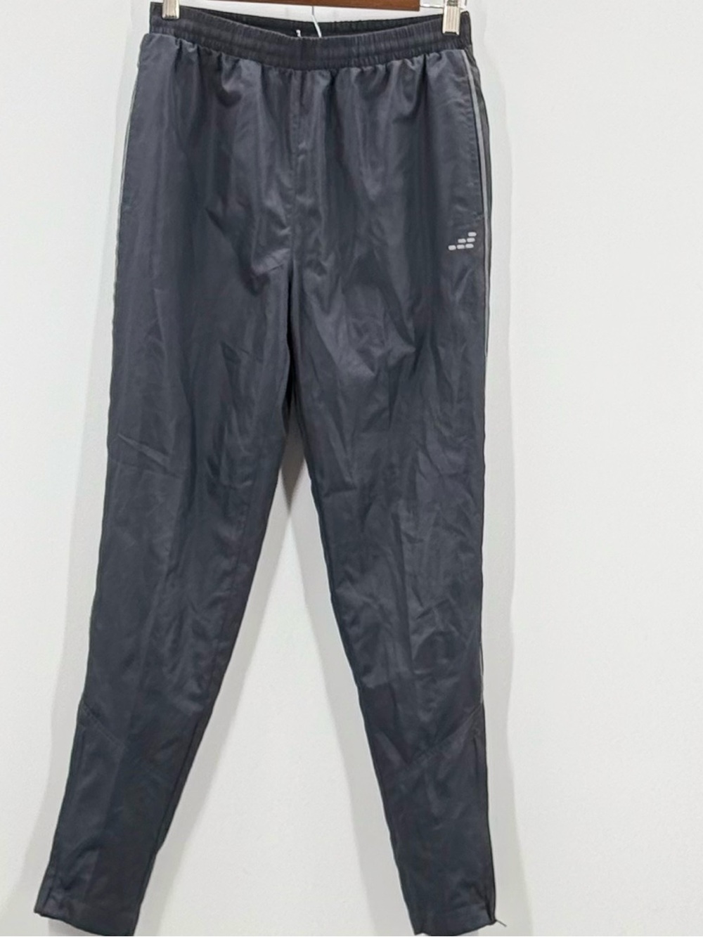 J055 bcg Men's Dark Gray Track Joggers with Silver Side Stripe